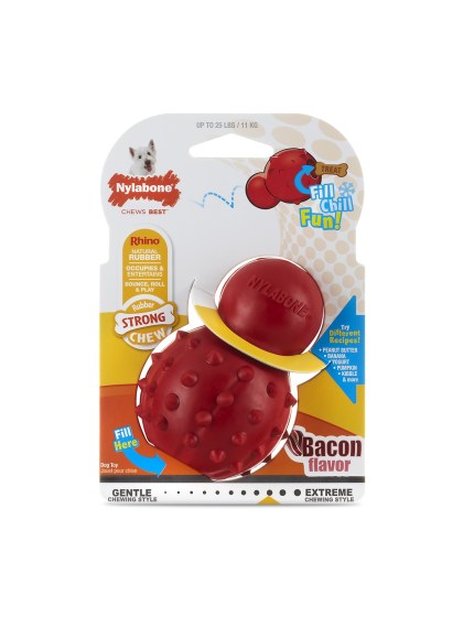 984654 Nylabone Bacon Strong Rubber Cone - Small packaged (Copy)